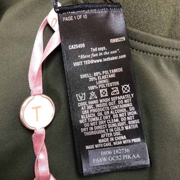 Ted Baker Pikaa Halter One Piece Swimsuit, NEW! - Picture 5 of 13